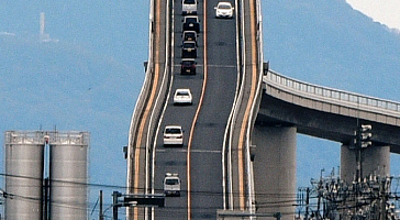 Интересные факты о самых необычных дорогах.Мост Ишима Охаши (Япония)